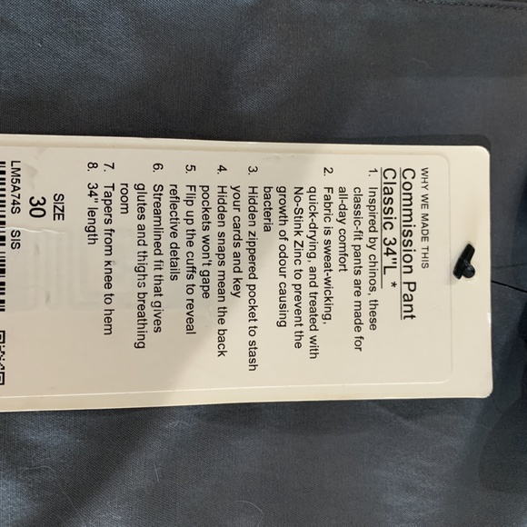 Men’s Lululemon Canvas Commission Pants - Picture 7 of 7